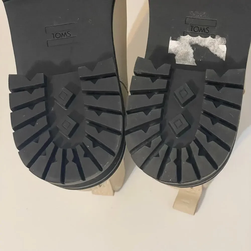Toms cream leather